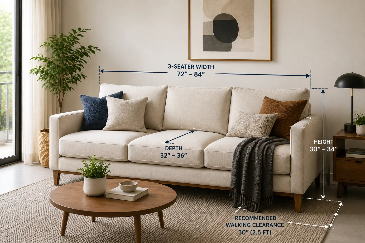 Sofa Dimension for living room